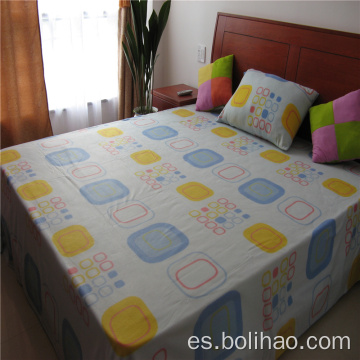 Sábana de cama con estampado de vellón cepillado de un lado